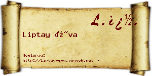 Liptay Éva névjegykártya