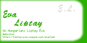 eva liptay business card